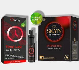 SKYN Intense Feel 36 шт + Пролонгатор Time Lag, 25 мл. ORGIE SOS5780 фото