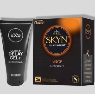 SKYN Large 36 шт + Пролонгатор EXS Delay Gel Ultra+ 100ml SOS5315 фото