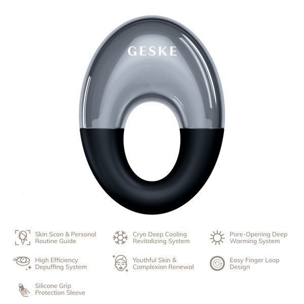 Масажер для очей GESKE Cool&Warm Eye Massager 7в1 black HB0308 фото
