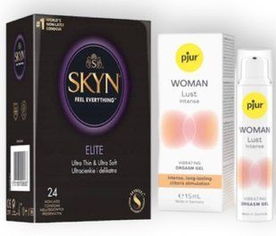 SKYN Elite, 24 шт + pjur Woman Lust Intense 15 мл SOS7021 фото