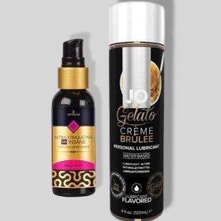 Sensuva Ultra-Stimulating On Insane Original (57 мл) + JO GELATO CremeBrulee (120 мл) LB369 фото