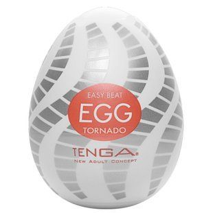Мастурбатор-яйце Tenga Egg Tornado зі спірально-геометричним рельєфом SO5490 фото