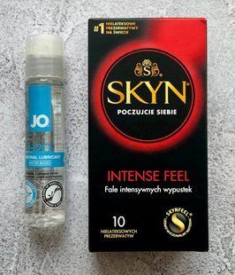 Комплект Skyn ​​Intense Feel 10 шт. - Лубрикант System JO H2O ORIGINAL (30 мл) SOS2684 фото