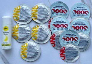 Набір One Super Studs 5 шт + One UltraFeel 5 шт + Лубрикант pjur Woman Vegan 30 мл SOS3484 фото