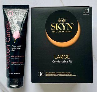 Набор Skyn ​​Large 36 шт. - Лубрикант ORGIE LUBE TUBE сахарная вата, 100 мл SOS2934 фото