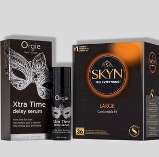 SKYN Large 36 шт + Пролонгатор Orgie Xtra Time Delay Serum, 15 мл SOS5314 фото