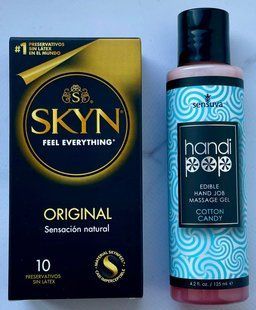 Комплект SKYN Original 10 шт. - Лубрикант Sensuva Handipop Cotton Candy (125 мл) SOS3383 фото