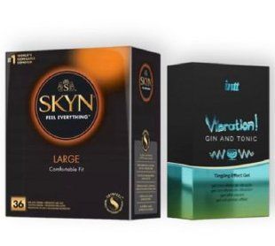 SKYN Large, 36 шт + Intt Vibration Gin Tonic (15 мл) SOS6864 фото