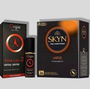 SKYN Large 36 шт + Пролонгатор TIME LAG 2, 10 мл SOS5313 фото