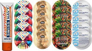 Набор из Swiss Navy Warming 10 мл + ONERibs + ONE Mint + ONEChocolateStrawberry + ONEBanana SOS8544 фото
