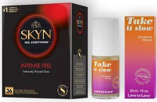 Набір з SKYN Intense Feel (36 шт) + Пролонгатор Love To Love Take It Slow 30 мл SOS8962 фото