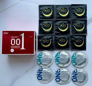 Набор 9 шт Skyn ​​Original - 6 шт One Classic, Pleasure Plus - 10 шт OLO возбуждающие 001 SOS2532 фото