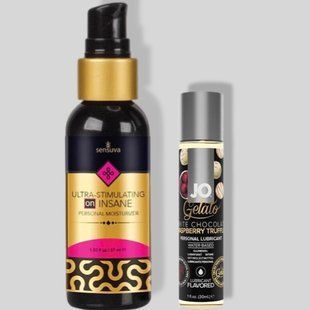 Sensuva Ultra-Stimulating On Insane Original (57 мл) + JO GELATO White Chocolate Raspberry (30 мл) LB427 фото