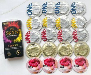 Комплект 25 шт - ONE Super Studs, Classic, Vanish, Extreme ribs, Flavor Waves + SKYN 5 Senses SOS1880 фото